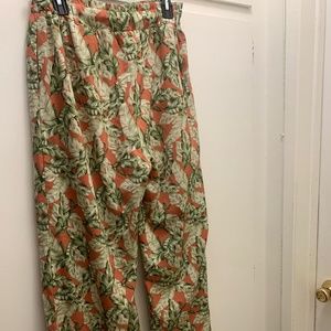 Floral casual pants